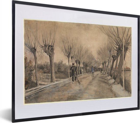 Fotolijst incl. Poster - Weg in Etten - Vincent van Gogh - 40x30 cm - Posterlijst