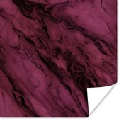 Poster Marmer - Roze - Zwart - 30x30 cm