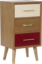 Nachtkastje DKD Home Decor Metaal Paulownia hout (40 x 30 x 71 cm)