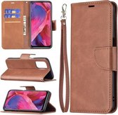 Voor OPPO A74 5G/A93 5G/A54 5G Retro Lamsvacht Textuur Pure Kleur Horizontale Flip PU Lederen Case met Houder & Kaartsleuven & Portemonnee & Lanyard (Bruin)