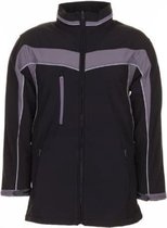 Planam softshell jas Plaline (2700) - Zwart | Grijs - XS