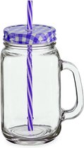 Vivalto Drinkbeker Jar Junior 700 Ml Glas Paars/wit