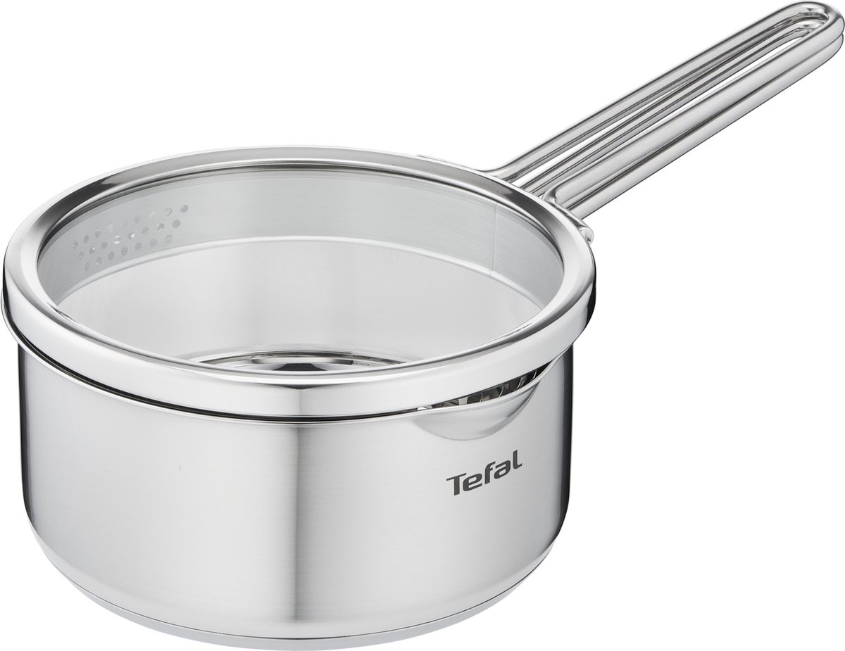Bol.com Tefal Nordica - Steelpan - Ø 16 cm - Geschikt voor Inductie - RVS - Ergonomische Handgreep aanbieding