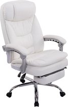 CLP XL Troy Bureaustoel - Ergonomisch - Voor volwassenen - Met armleuningen - Kunstleer - wit