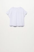 Mango T-shirt T Shirt Met Contrasterende Stiksels 17002030 01 Dames Maat - S