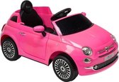 Fiat 500 Licentie auto Roze - Softstart | Elektrische Kinderauto | Met afstandsbediening | Kinderauto voor 1 tot 6 jaar