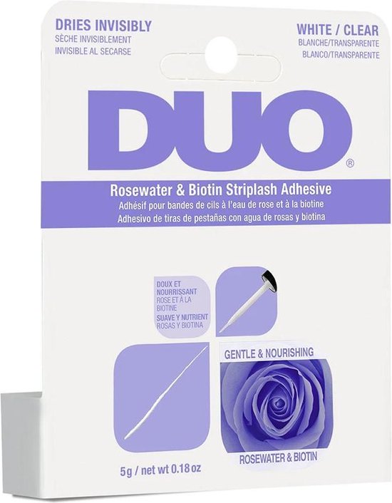 DUO - Rosewater & Biotin Striplash Adhesive Wimperlijm - Clear