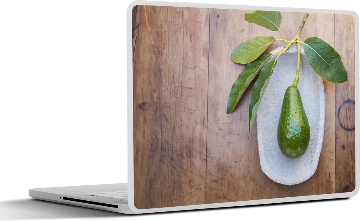 Afbeelding van product SleevesAndCases  Laptop sticker - 17.3 inch - Verse avocado op een plaat