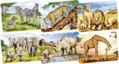 Mini-puzzel Afrikaanse dieren