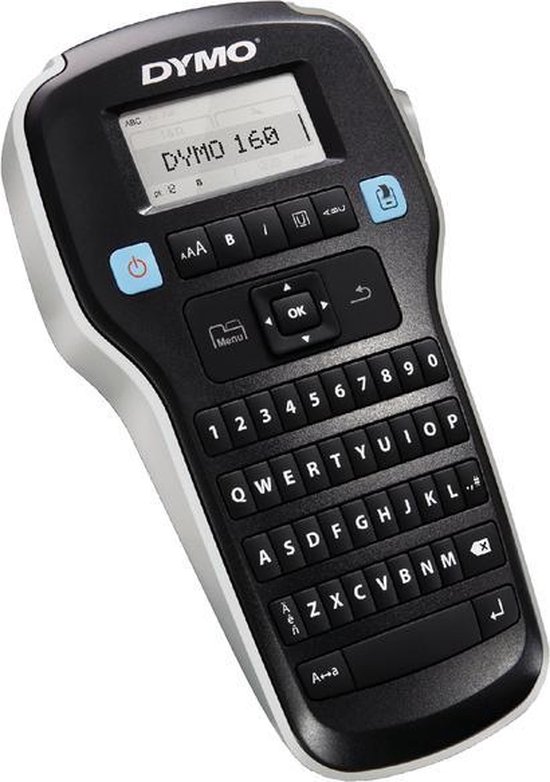 DYMO LabelManager 160-labelmaker | Draagbare labelprinter met QWERTY-toetsenbord | Inclusief zwart-wit D1-etiketten (12 mm) | Voor thuis en op kantoor