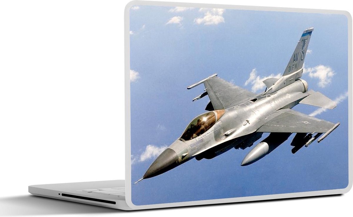 Afbeelding van product SleevesAndCases  Laptop sticker - 10.1 inch - De straaljager F-16 Fighting Falcon