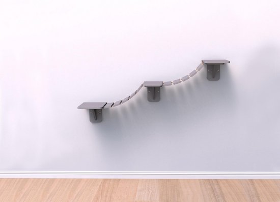 Trixie Klim/Klauterladder Wand - Kattenspeelgoed - Taupe - 150 x 30 cm