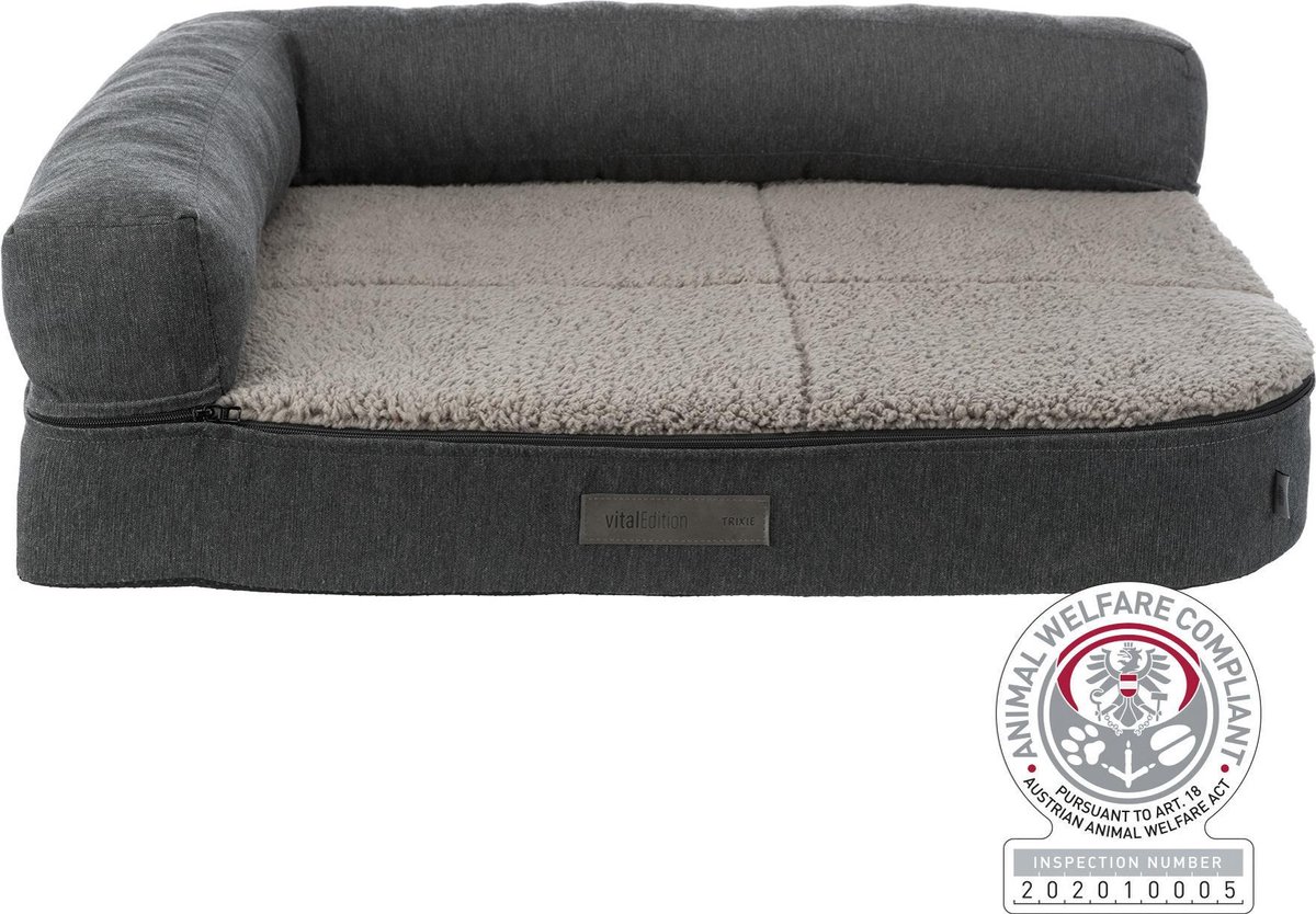 Trixie - Vital Hondenmand Sofa Bendson Orthopedisch Grijs - 100 x 80 cm
