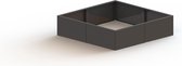 MySteel Gepoedercoat staal plantenbak Miami xxl 1600x1600  - Kleur: RAL7016 (antraciet grijs) - Hoogte: 300mm