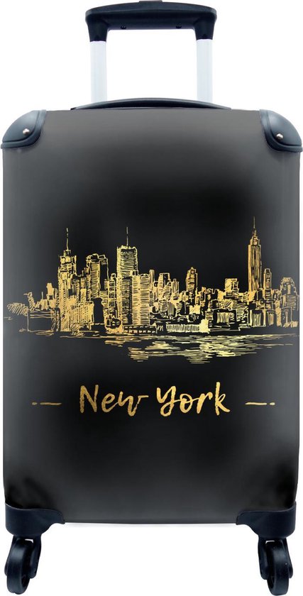 Valise - New York - Skyline - Zwart - 35x55x20 cm - Bagage à main - Trolley  | bol.com