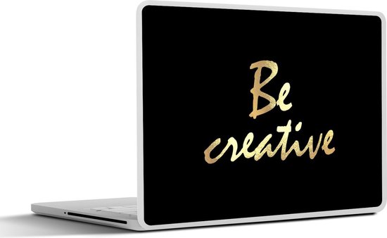 Sticker ordinateur portable - 17,3 pouces - Citations - Créatif - Or