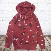 Squared and Cubed hoodie met paarden print rood