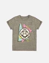 Nintendo Super Mario Dames Tshirt -S- Fresh Mario Grijs