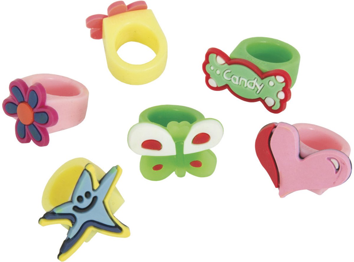 Uitdeelcadeautjes Speelgoed Ringen 16,5cm 10st