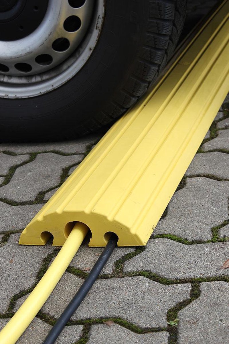 Slang- en kabelbrug Ø 40 mm - Geel - 1500 mm x x - - Polyvinylchloride (PVC) - - Voor binnen & buiten