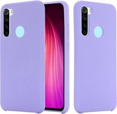 Voor Geschikt voor Xiaomi Redmi Note 8 2021 Pure Color Liquid Silicone Schokbestendig Case met volledige dekking (paars)