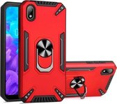 Voor Huawei Y5 2019 PC + TPU-beschermhoes met 360 graden draaibare ringhouder (rood)