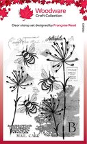 Woodware Clear stamp - Bijen en Bloemen - A6 - Polymeer