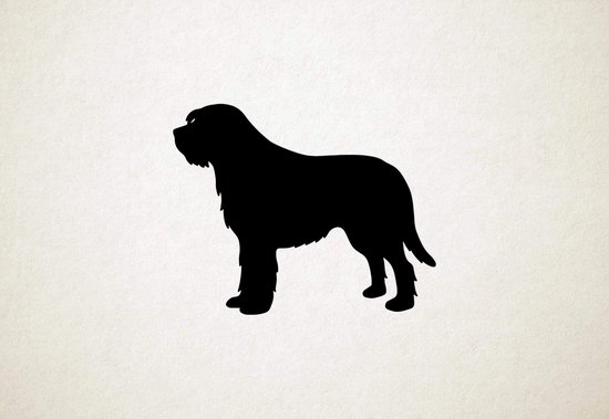 Otterhound - Silhouette hond - M - 60x75cm - Zwart - wanddecoratie