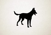 Mechelse Herder - Silhouette hond - L - 75x88cm - Zwart - wanddecoratie