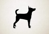 Toy Fox Terrier - Silhouette hond - XS - 25x25cm - Zwart - wanddecoratie