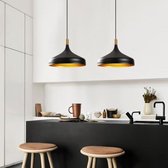 Hanglamp industrieel dubbel - Zwart | Alex