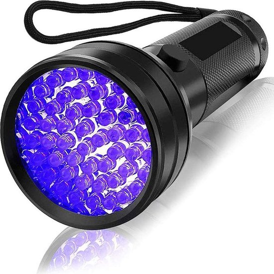 Foto: Mmobiel black light uv zaklamp 51 led vlekken detector