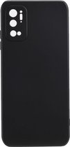 Shop4 - Xiaomi Redmi Note 10 5G Hoesje - Zachte Back Case Mat Zwart