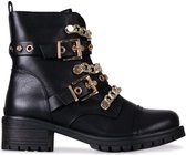 WELOVESHOES® Biker boots met Hak - Imitatieleer - Zwart - Maat 41