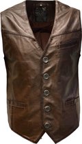 Bruine leren heren vest-Vesta - 66