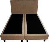 Bedworld Boxspring 160x210 - Velours - Licht bruin (ML09)