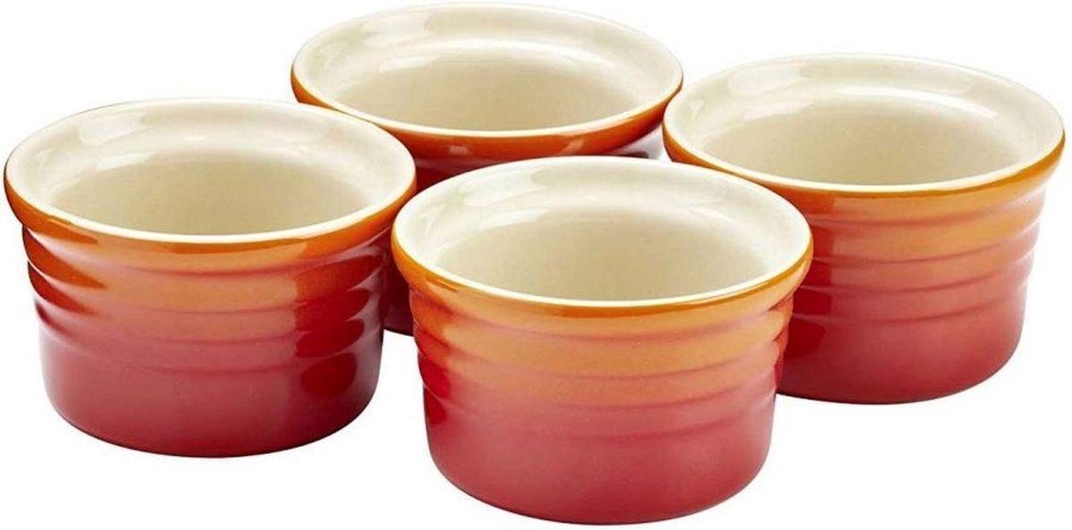 Le Creuset Ramekins - Oranjerood - ø 8 cm / 100 ml - 4 stuks