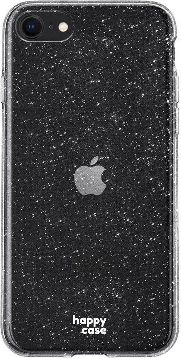 HappyCase iPhone SE 2020/2022 Hoesje Flexibel TPU Glitter Print