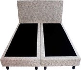 Bedworld Boxspring 160x210 - Tweedlook - Zilvergrijs (M83)