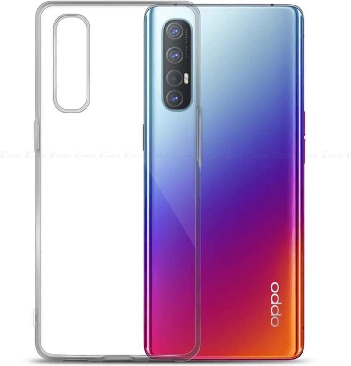 Silicone hoesje Geschikt voor: OPPO Find X2 - transparant