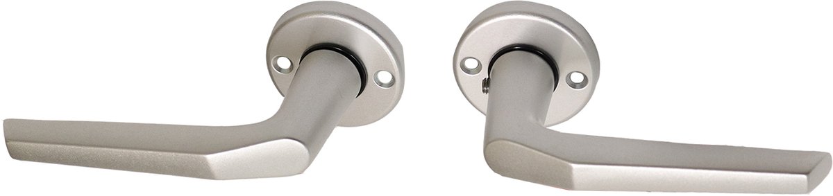 Wovar Deurkruk op rozet rond aluminium rond duimmodel | Per Set
