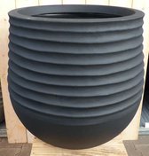 Pot matt black D53x49 cm