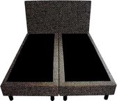 Bedworld Boxspring 120x210 - Geveerd - Tweedlook - Donker bruin (M94)