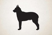 Silhouette hond - Belgian Shepherd Dog (laekenois) - Belgische Herder (Laekense) - XS - 25x25cm - Zwart - wanddecoratie