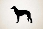 Silhouette hond - Silken Windhound - Silken Windhond - S - 45x55cm - Zwart - wanddecoratie