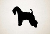 Silhouette hond - Soft-coated Wheaten Terrier - Wheaten Terrier met zachte vacht - XS - 25x30cm - Zwart - wanddecoratie
