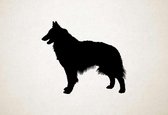 Silhouette hond - Belgian Shepherd (tervuren) - Belgische herder (tervuren) - M - 44x51cm - Zwart - wanddecoratie