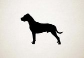 Silhouette hond - Dogo Argentino - S - 44x60cm - Zwart - wanddecoratie