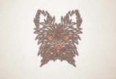 Line Art - Hond - Yorkshire Terrier - M - 70x60cm - Multiplex - geometrische wanddecoratie