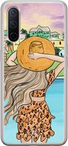 OnePlus Nord CE 5G hoesje siliconen - Sunset girl | OnePlus Nord CE case | multi | TPU backcover transparant